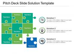 Pitch deck slide solution template powerpoint images