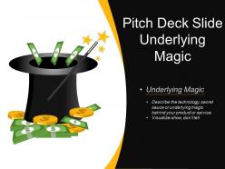 Pitch deck slide underlying magic presentation pictures