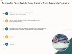 Pitch deck to raise funding from corporate financing ppt template
