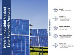 Pitch For Industrial Product Solar Panel With Features