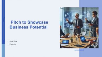 Pitch To Showcase Business Potential PPT Mockup AT