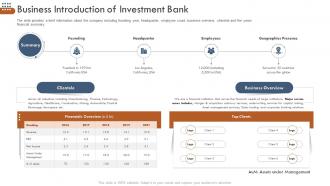 Pitchbook business selling deal business introduction of investment bank