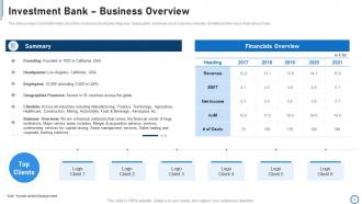 Pitchbook for capital funding deal ppt template