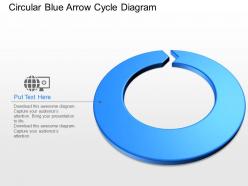 Pj circular blue arrow cycle diagram powerpoint template