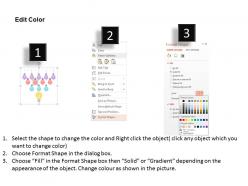 Pj three level bulbs infographics diagram flat powerpoint design