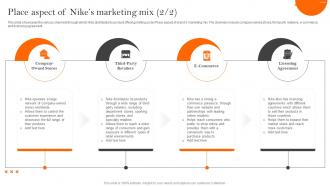 Place Aspect Of Nikes Marketing Mix How Nike Created And Implemented Successful Strategy SS Graphical Professionally