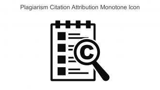 Plagiarism Citation Attribution Monotone Icon In Powerpoint Pptx Png And Editable Eps Format