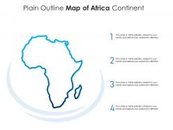 Plain outline map of africa continent