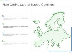 Plain outline map of europe continent