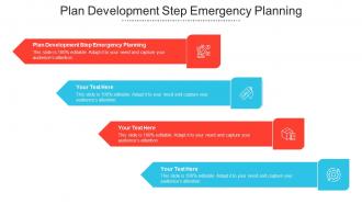 Plan Development Step Emergency Planning Ppt Powerpoint Presentation Portfolio Cpb