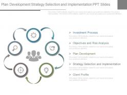 Plan Development Strategy Selection And Implementation Ppt Slides