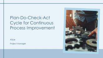 Plan Do Check Act Cycle For Continuous Process Improvement PPT Slides AT