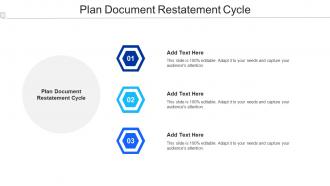 Plan Document Restatement Cycle Ppt Powerpoint Presentation Introduction Cpb