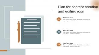 Plan For Content Creation And Editing Icon