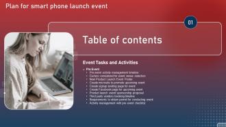 Plan For Smart Phone Launch Event Table Of Contents