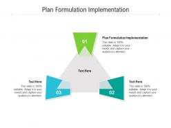 Plan formulation implementation ppt powerpoint presentation infographics structure cpb
