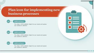 Plan Icon For Implementing New Business Processes