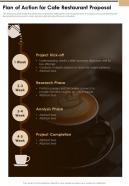 Plan Of Action For Cafe Restaurant Proposal One Pager Sample Example Document