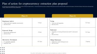 Plan Of Action For Cryptocurrency Extraction Plan Proposal
