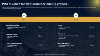 Plan Of Action For Cryptocurrency Mining Proposal Ppt Powerpoint Presentation Icon Slide Download