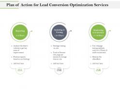Plan of action for lead conversion optimization services ppt outline