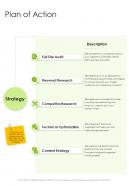 Plan Of Action SEO Proposal One Pager Sample Example Document
