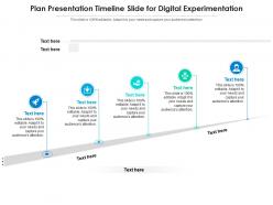 Plan presentation timeline slide for digital experimentation infographic template