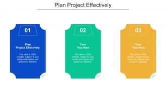 Plan Project Effectively Ppt Powerpoint Presentation Show Ideas Cpb