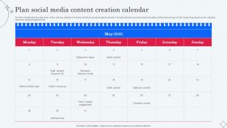 Plan Social Media Content Creation Calendar Implementing Micromarketing To Minimize MKT SS V