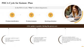Plan Stage In PDCA Cycle For Continuous Improvement Training Ppt