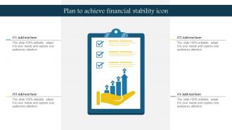 Plan To Achieve Financial Stability Icon