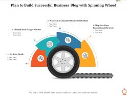 Plan to build successful business blog with spinning wheel