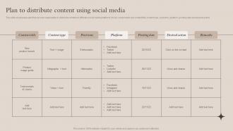 Plan To Distribute Content Using Social Media Brand Recognition Strategy For Increasing