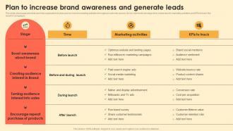 Plan To Increase Brand Awareness And Generate Leads Digital Brand Marketing MKT SS V