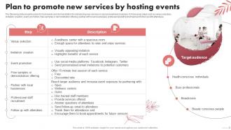 Plan To Promote New Services By Hosting Spa Marketing Plan To Increase Bookings And Maximize