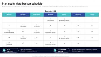Plan Useful Data Backup Schedule Creating Cyber Security Awareness
