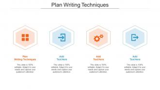 Plan Writing Techniques Ppt Powerpoint Presentation Infographics Visual Aids Cpb