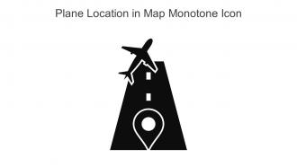 Plane Location In Map Monotone Icon In Powerpoint Pptx Png And Editable Eps Format