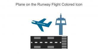 Plane On The Runway Flight Colored Icon In Powerpoint Pptx Png And Editable Eps Format