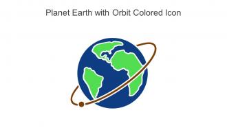 Planet Earth With Orbit Colored Icon In Powerpoint Pptx Png And Editable Eps Format