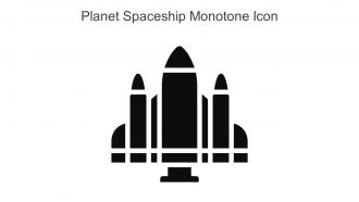 Planet Spaceship Monotone Icon In Powerpoint Pptx Png And Editable Eps Format