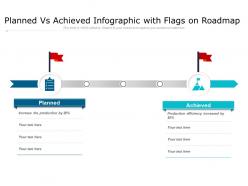 Planned Vs Achieved Infographic With Flags On Roadmap