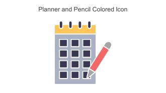 Planner And Pencil Colored Icon In Powerpoint Pptx Png And Editable Eps Format