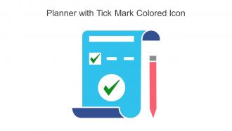Planner With Tick Mark Colored Icon In Powerpoint Pptx Png And Editable Eps Format