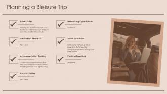 Planning A Bleisure Trip PPT Example ST AI SS