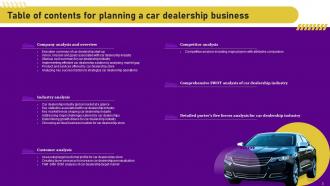 Planning A Car Dealership Business Powerpoint Presentation Slides Designed Unique