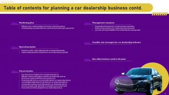 Planning A Car Dealership Business Powerpoint Presentation Slides Professional Unique