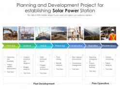 Planning and development project for establishing solar power station