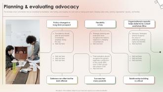 Planning And Evaluating Advocacy Philanthropic Leadership Playbook For Policy Advocacy