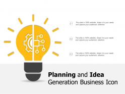 Planning and idea generation business icon